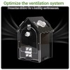 Jumping Spider Enclosure Kit, 3.15x3.15x5.6 Inch Acrylic Terrarium with Magnetic
