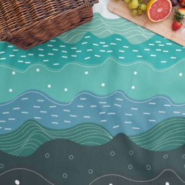 Northygge Picnic Blanket Extra Large Waterproof, Sandproof Beach Mat, Outdoor Picnic Blanket Large, Sandfree Beach Blanket, Outdoor, Picnic Mat for Camping on Grass (Waves, Large)