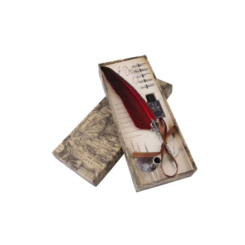 Feather Dip Pen Set for Calligraphy – Vintage Writing Kit