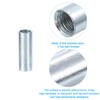 sourcing map M8x1.25mm Round Coupling Nuts, 10 Pcs 304 Stainless