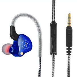 UrbanX iX2 Pro Dynamic Hybrid Dual Driver in Ear Musicians Earphones with Mic Tangle-Free Cable in-Ear Earbuds Headphones for Motorola One 5G Ace