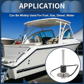 INFINAUTO Fuel Sending Unit and Gauge Kit 150mm Length Boat Fuel Sending Unit Marine Fuel Sender Unit Metal Black Silver Tone 240-33 Ohm