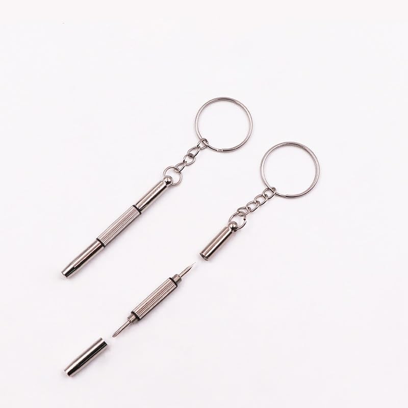 TorSor 12 Pack Eyeglass Screwdriver Keychain Mini 3in1 Flat Phillips