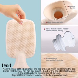 BSITSSS Hot Water Bottle with Cover, Hot Water Bottle with Soft Cover, Portable Hot Water Bottle, BPA Free PVC Water Bag, Hot Water Bottle Rabbit Shape, Hand Warmer for Children Adults, Ideal for Pain