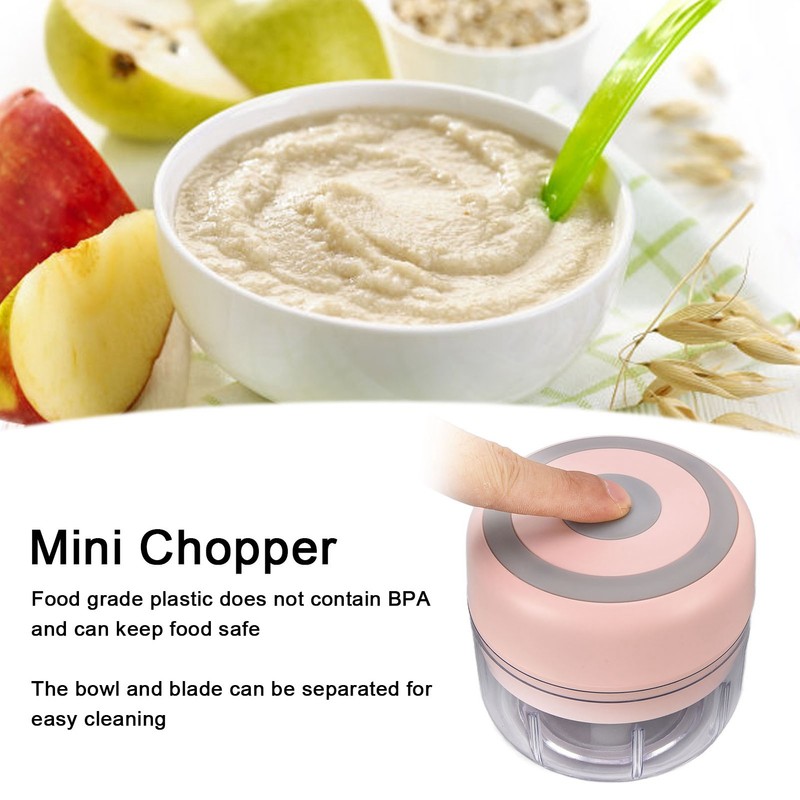 Mini Chopper Durable Electric 100ml Capacity Quickly Chopping Portable Grinder