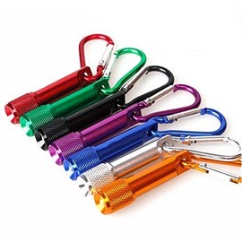 OFKPO 7 PCS Mini LED Keychain Flashlight with Carabiner LED Pocket Torch, Small Keyring Torches Flashlight for Hunting, Camping, Hiking