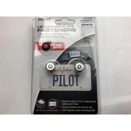 Pilot CZ-3100W 2 PC, Lighted License Plate Bolt Kit, 12V, Thread 3/16"