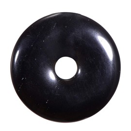 Morella Ladies' Necklace 80 cm with Doughnut Gemstone Pendant in Velvet Bag, None