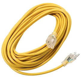 50ft 101678 Extension Cord Compatible with Pro Team Backpack Vacuum - Vacuum Cleaner Parts Replacement Heavy-Duty 16 Gauge Extension Power Cord Compatible with Pro Team Vacuum - Yellow