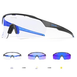 KAPVOE Photochromic Cycling Glasses Men Women Clear Mountain Bike Sunglasses Sports Sunglasses MTB Biking Baseball K91