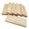 6 x Rectangle Wooden Boards Unfinished Wood Blocks for Crafts