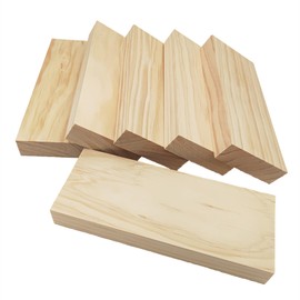 6 x Rectangle Wooden Boards Unfinished Wood Blocks for Crafts 20x8x2.5cm Blank for Carving Painting Burning