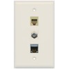RiteAV - 1 Port Coax Cable TV- F-Type Phone RJ11