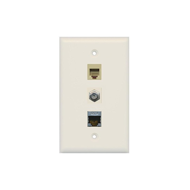 RiteAV - 1 Port Coax Cable TV- F-Type Phone RJ11