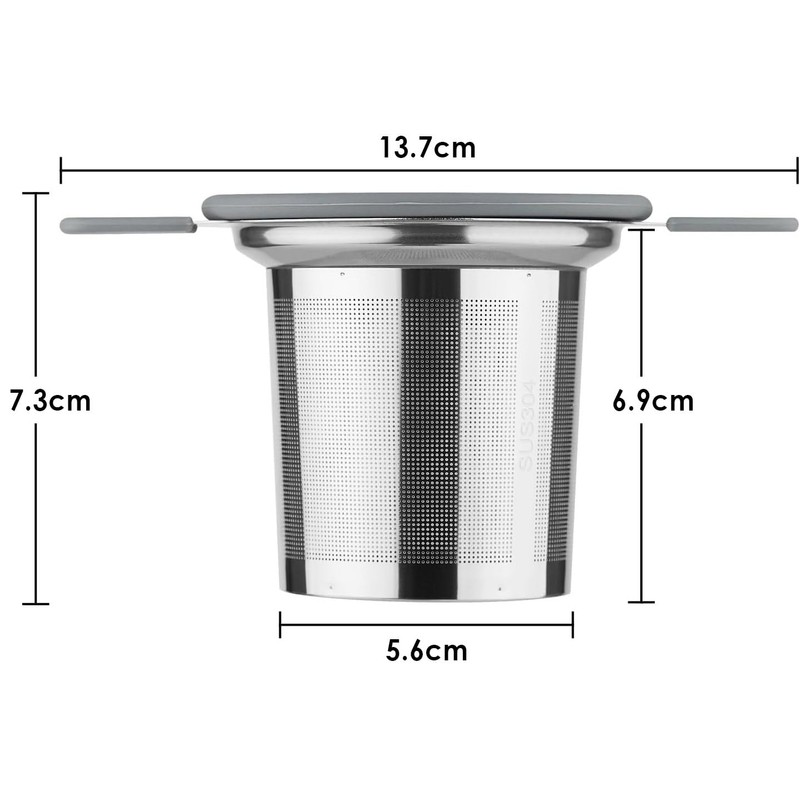 INNAWERK PureBru Loose Tea Infuser with Lid, Extra Fine Mesh