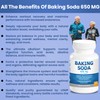 Natural Baking Soda Capsules - 650mg Baking Soda Tablets for