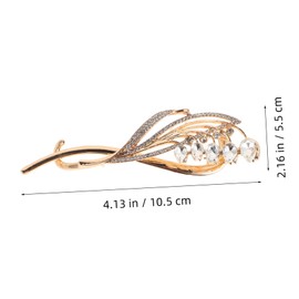 FRCOLOR Stylish Rhinestone Hair Clip for Women Elegant Alloy Claw Clip for Thin Thick Hair for All Occasions