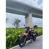 SINLIRU 5.75inch 5-3/4 Black Motorcycle Headlight X Red DRL with