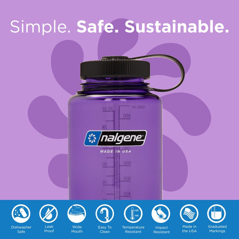 Nalgene Sustain Tritan BPA-Free Water Bottle Made with Material Derived