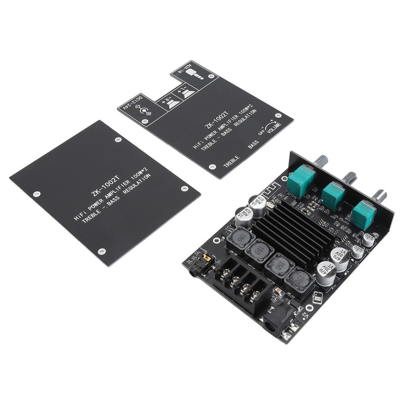 2x100W Amplifier Board HIFI with Treble Bass Control TPA3116D2 DC12‑24V
