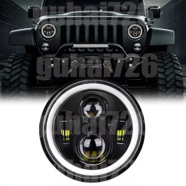 Unbranded For Jeep Wrangler JK LJ TJ CJ 7" Round Newest Led Headlight Headlamp Sealed Beam