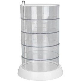 Caja de Almacenamiento Organizadora de Accesorios para el Cabello Giratoria de 5 Capas con Tapa a Prueba de Polvo y Rotación de 360° para Joyas y Productos de Belleza