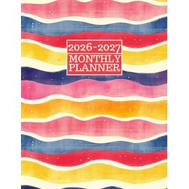 2026-2027 Monthly Planner: Large Two Year Agenda Calendar, January 2026 Through December 2027 | Floral Cover