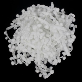 20 Yards White 10mm Pom Pom Trim Ball Fringe Ribbon Tassel Sewing Trim for Clothing DIY Crafts Home Decoration