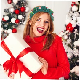 WOONEKY Xmas Twisted Headband for Women Decorative Knotted Headband for Christmas Parties Stylish Hair Accessory for Elegant Holiday Fashion Statement