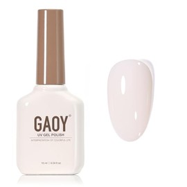 GAOY Nude Jelly Gel Nail Polish, 16ml Sheer Translucent Netural Soak Off Gel Polish, UV Light Cure for Nail Art DIY at Home, 2948 Sheer Opal