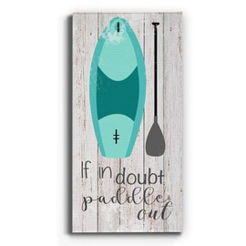 Abstract Wall Art, Wall Décor Canvas, Animals, Flowers, Coastal, Geometric, and Motivational Quotes, Ready to Hang - Paddle Board 20X40
