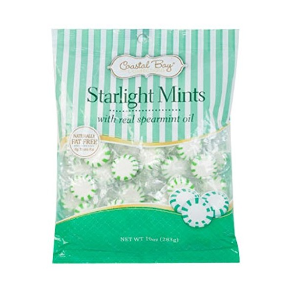 Coastal Bay Starlight Mints~Spearmint~10 ounce Bag (Pack of 3)