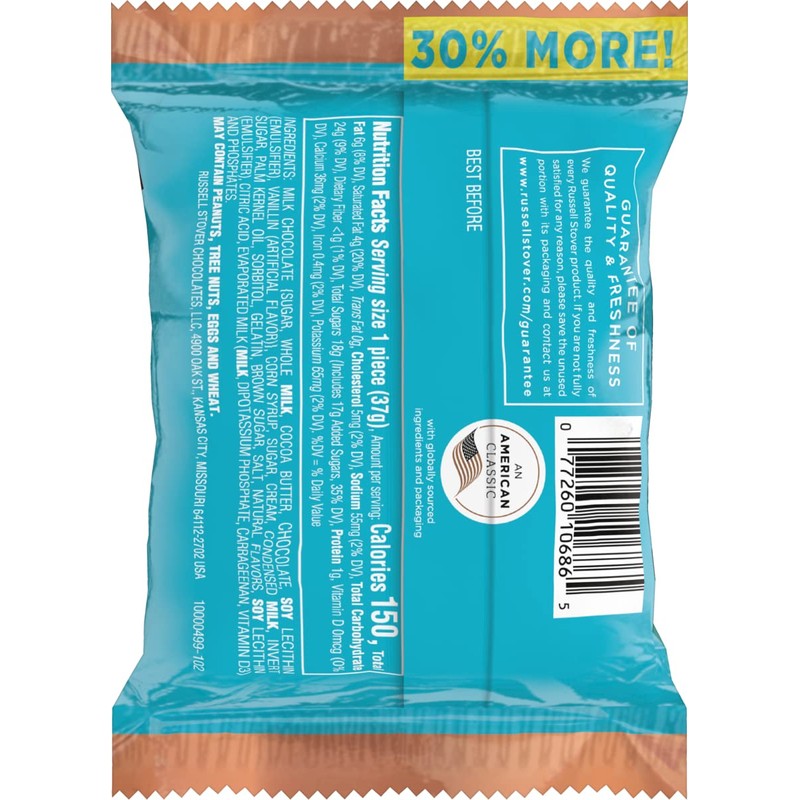 Russell Stover, Milk Chocolate Marshallow Caramel Egg, 1.3 Ounce