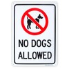 No Dogs Allowed Sign, 10"x 14" .04" Aluminum Sign Rust