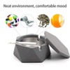 Concrete Ashtray with Lid Geometric Ashtray Outdoor Ashtray with Stainless