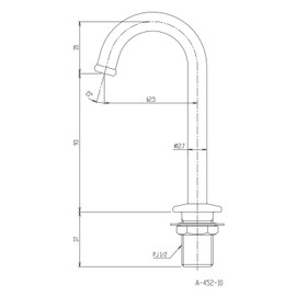 LIXIL INAX PK-A-452-10 Toilet Low Tank Hand Wash Water Pipe for Horizontal Ball Tap