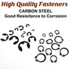 360Pcs Carbon Steel E-Clips & Snap Rings Assortment Kit (2.0mm-12mm)