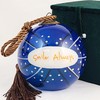 Handcrafted Inside-Painted Glass Ornament - Blue-Ski Kitten Design by LiBien丨Artistic