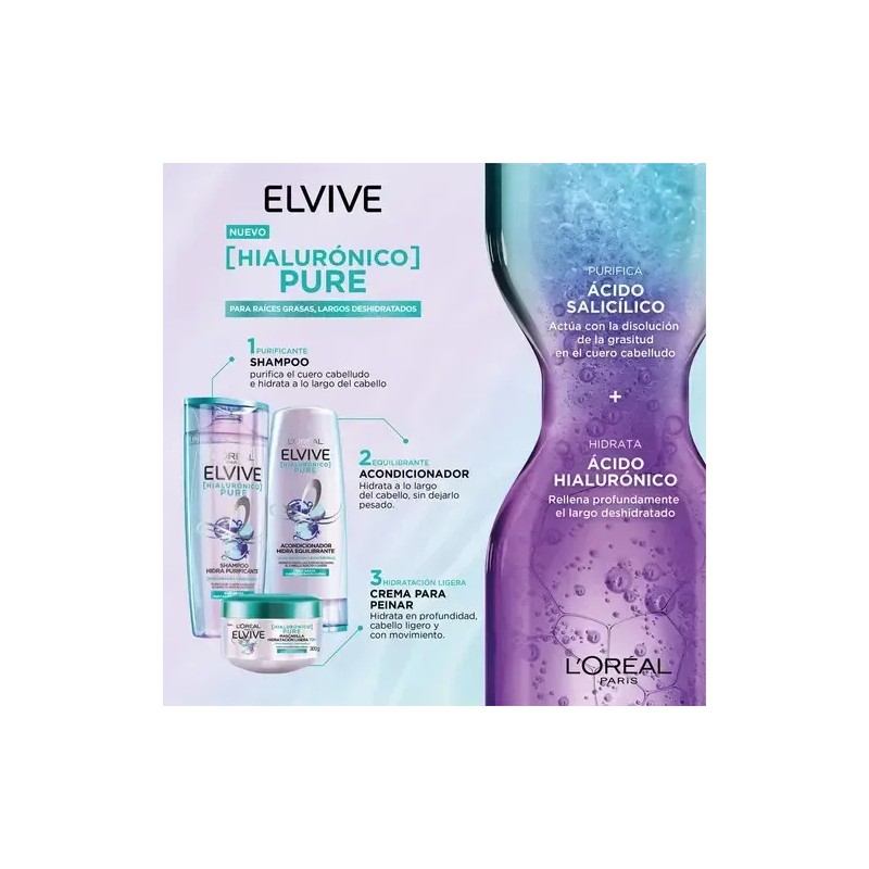 Crema Tratamiento Elvive Hialurónico Pure 300g