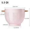 beifeier Metal Colander with Wooden Handle and Sturdy Base, 5.5