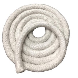 CeraTex Rope Seal - Ceramic Fiber Rope Gasket, Round Braided 5/8" x 25 feet, High Temperature Gasket Seal for Boiler Furnace Oven Kiln Casting
