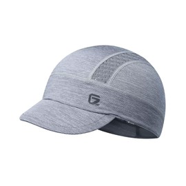 GADIEMKENSD Cycling Cap for Men Cooling Skull Cap Bike Helmet Liner with Sun Visor Running Hat for Women Welder's Caps with Performance Moisture Wicking Light Grey