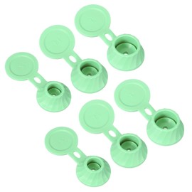 uxcell 6 Pcs Bottle Emptying Caps 3 Sizes Shampoo Upside Down Flip It Bottle Caps Kit Inverted Leak-Proof Cap for Shower Gel Bottles Lotions Shampoos Kitchen Condiments, Green