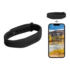 WALLFID Adjustable Size Daily Bible Verse Bracelet,Bible Verse Bracelets,Silicone Bracelet,Smart Bracelet,Inspirational Wristbands for Women Men Teens,Daily Devotional Bracelet (Black)