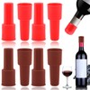 Vodolo Silicone Wine Stopper,8pcs Reusable and Unbreakable Glass Bottle Sealer