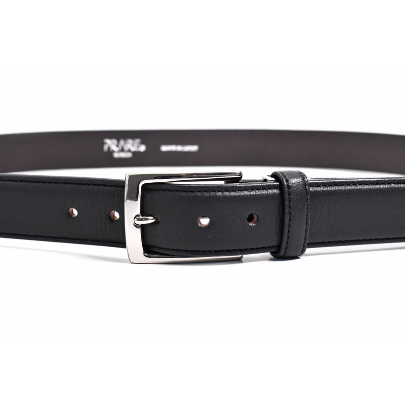 Prairie Ginza NB12612 Men's Deerskin Business Belt, Black