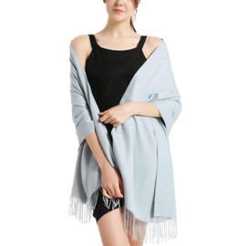 vimate Pashmina Scarves and Wraps, Women Soft Cashmere Pashmina Shawls for All Seasons(Silver Grey)