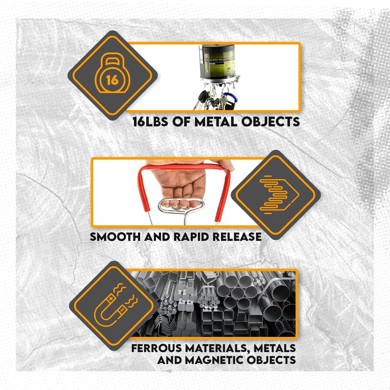 SE Magnetic Separator Pick-Up Tool with Quick Release, Outdoor Gold