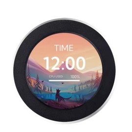 2.1In Liquid CPU Cooler with LCD Screen, Dimmable Multifunction Watercooler PC Screen, All in one Liquid Cooler Circular LCD Display for Desktop Chassis