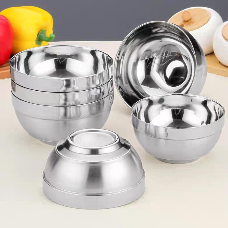 CAMBUY Stainless Steel Cereal Bowls 3 Pack 40 Oz Double